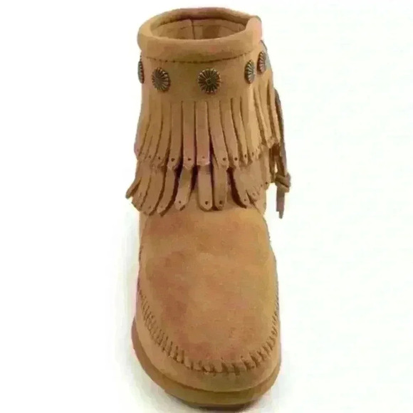 Minnetonka Moccasin, Double Fringe Side Boot, Sz. 9.5 - Picture 3 of 9